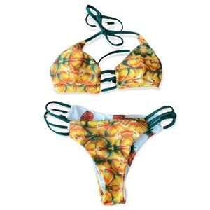 Reversible Pineapple Bikini Set